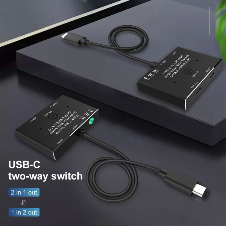 Conmutador bidireccional 8K30 tipo C/USB-C Divisor HD de 10 Gbps, KC-C201, C201 Single Machine