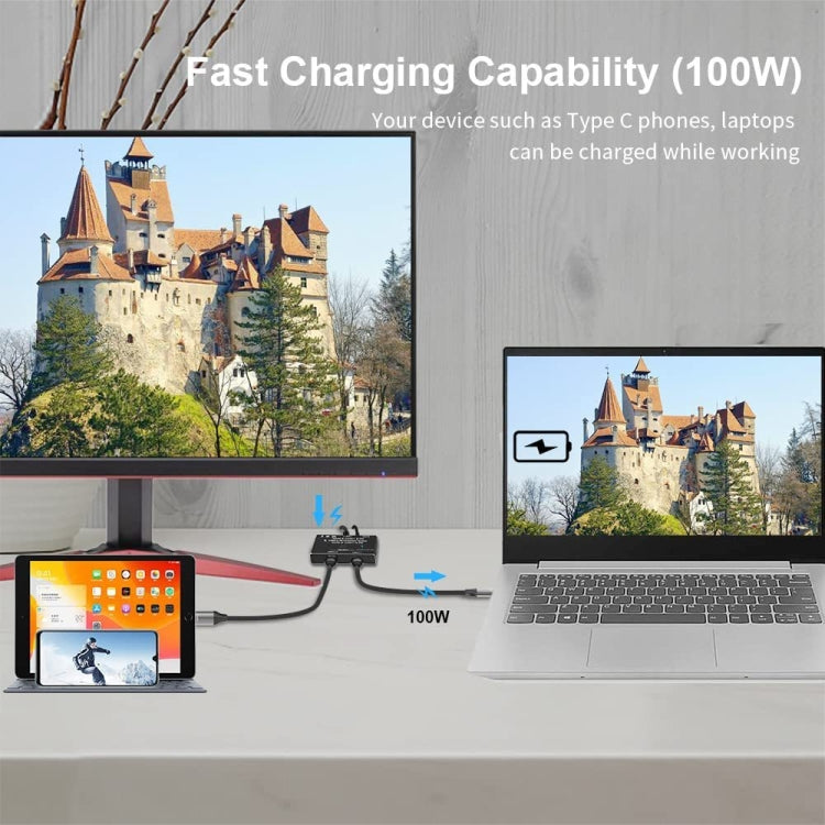 Conmutador bidireccional 8K30 tipo C/USB-C Divisor HD de 10 Gbps, KC-C201, C201 Single Machine