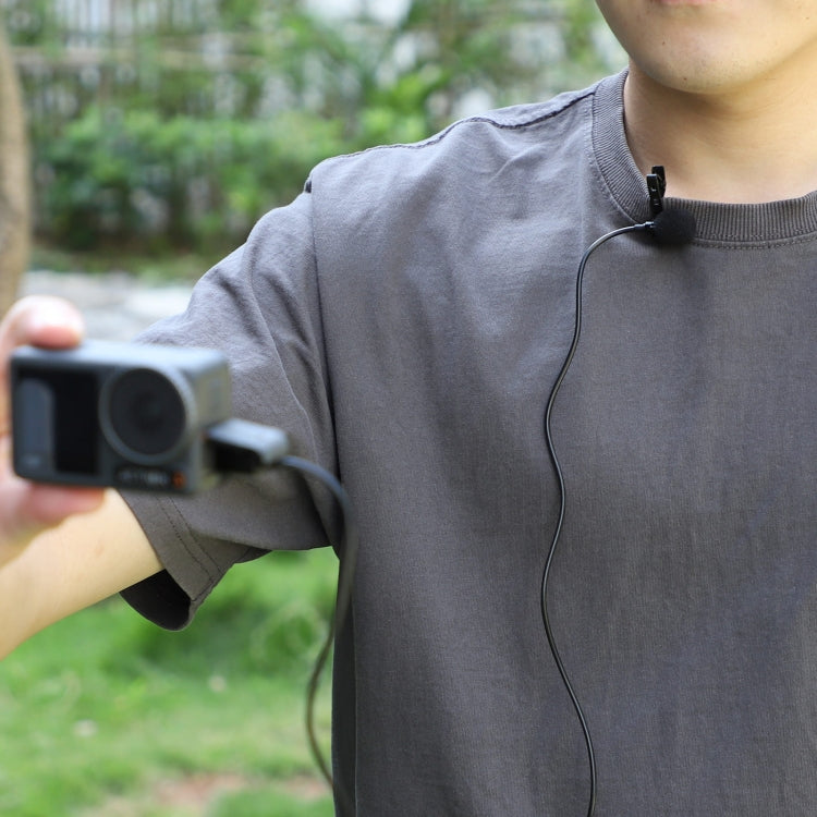 Sunnylife MC490 Collar Micrófono Cámara de movimiento Grabación Trigo, For DJI Action3/2, For Insta360 ONE RS, For Insta360 ONE X2/X3/1 inch 360 Edition
