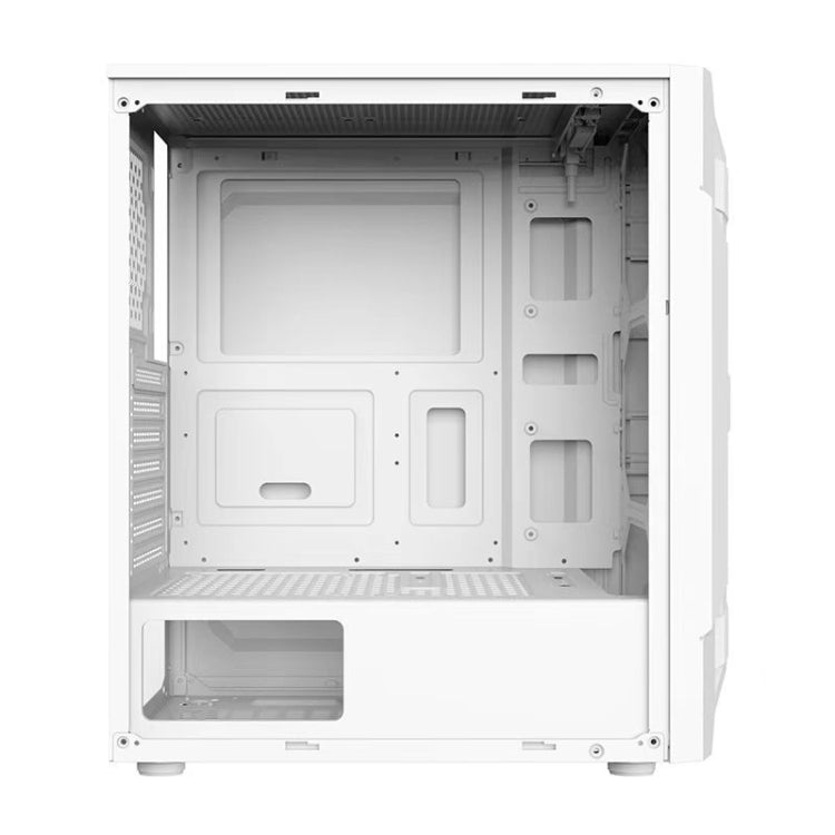 Caja de computadora ATX transparente lateral de acrílico con posición de 6 ventiladores e interfaz USB 3.0, Black, White