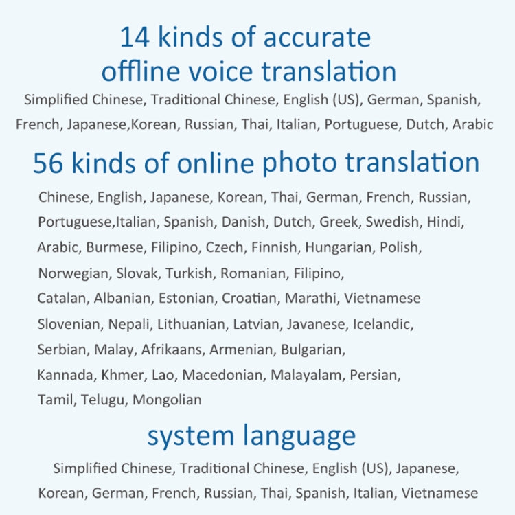 P40 Traductor inteligente multipaís Interpretación simultánea Foto Traducción fuera de línea Grabación a traducción, P40 (Black), P40 (White)