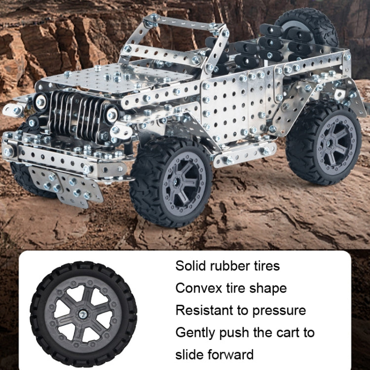 Montaje Manual de inteligencia de vehículos todoterreno montaje de maquinaria de juguete modelo de Metal de construcción, Off-Road Vehicle