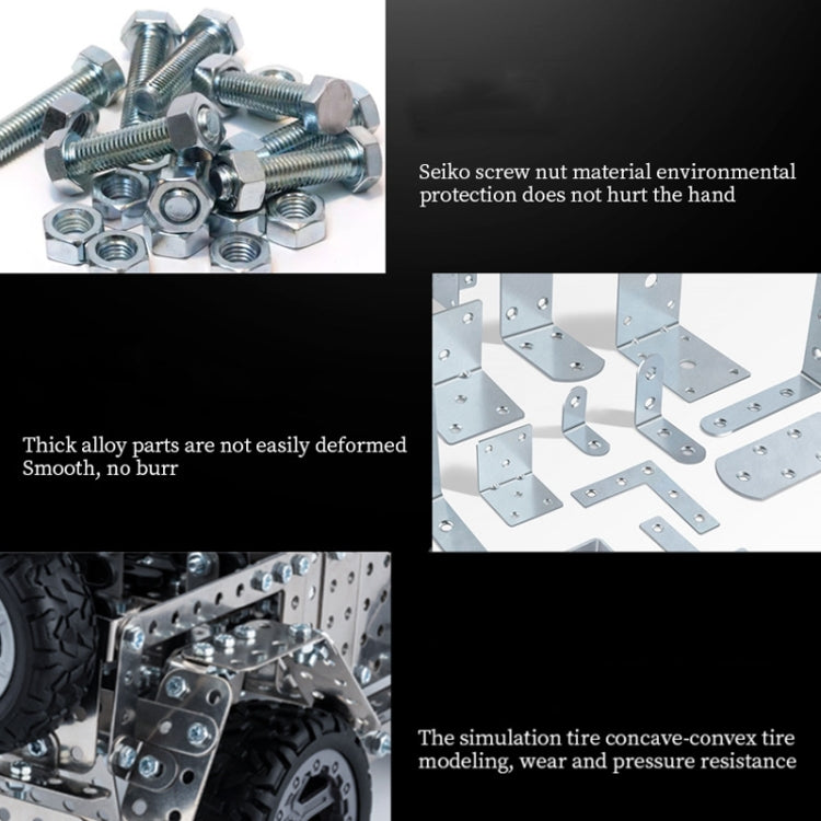 Montaje Manual de inteligencia de vehículos todoterreno montaje de maquinaria de juguete modelo de Metal de construcción, Off-Road Vehicle
