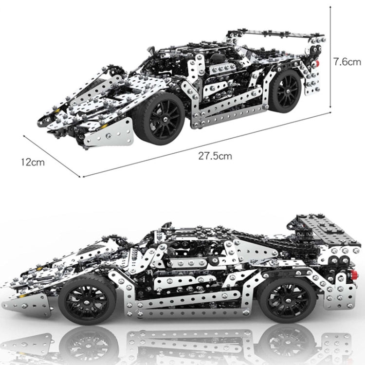 Bloque de construcción de juguete de montaje hecho a mano de inteligencia de modelo de coche de Metal de montaje, Racing Car