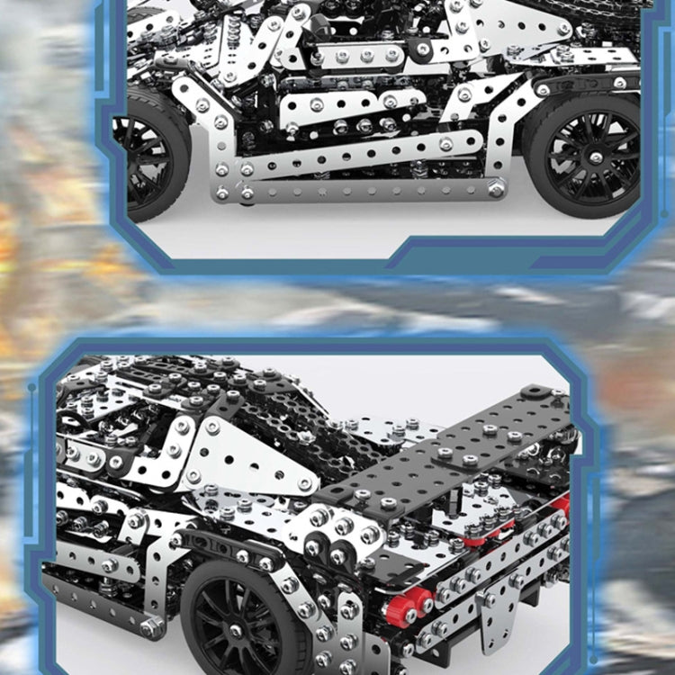 Bloque de construcción de juguete de montaje hecho a mano de inteligencia de modelo de coche de Metal de montaje, Racing Car
