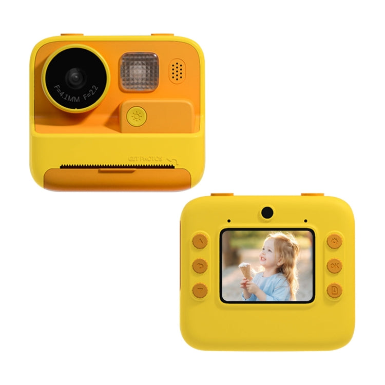 Cámara de impresión instantánea para niños 4800W Pixel Pantalla de 2 pulgadas Cámara de fotografía de doble lente, K27 Pink, K27 Yellow