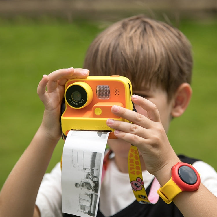 Cámara de impresión instantánea para niños 4800W Pixel Pantalla de 2 pulgadas Cámara de fotografía de doble lente, K27 Pink, K27 Yellow