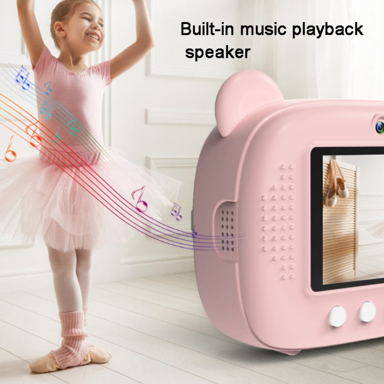 Cámara de impresión instantánea para niños 1080P Cámara de fotografía de doble lente con pantalla IPS de 2,4 pulgadas