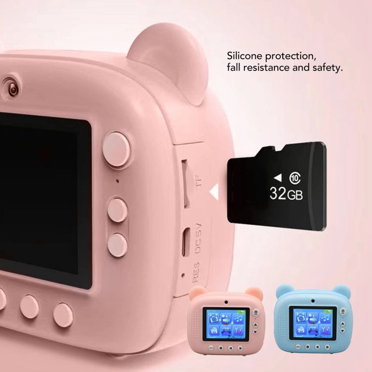 Cámara de impresión instantánea para niños 1080P Cámara de fotografía de doble lente con pantalla IPS de 2,4 pulgadas