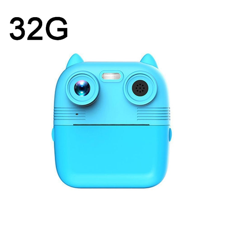 Cámara de impresión instantánea 1080P Pantalla IPS de 2,8 pulgadas Cámara frontal y trasera con doble lente para niños, Pink, Yellow, Blue, Pink+32G Card, Yellow+32G Card, Blue+32G Card