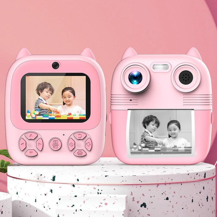 Cámara de impresión instantánea 1080P Pantalla IPS de 2,8 pulgadas Cámara frontal y trasera con doble lente para niños, Pink, Yellow, Blue, Pink+32G Card, Yellow+32G Card, Blue+32G Card