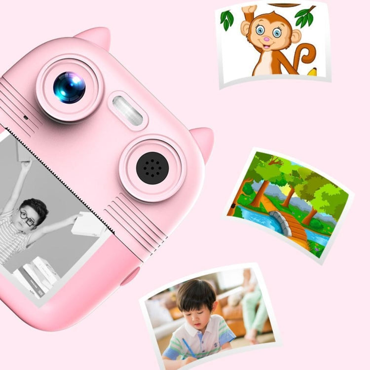 Cámara de impresión instantánea 1080P Pantalla IPS de 2,8 pulgadas Cámara frontal y trasera con doble lente para niños, Pink, Yellow, Blue, Pink+32G Card, Yellow+32G Card, Blue+32G Card