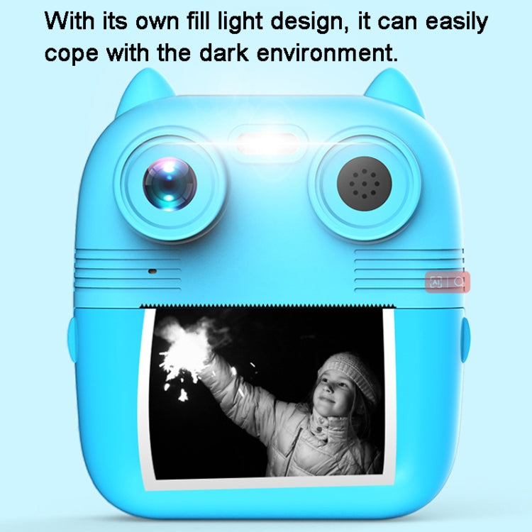 Cámara de impresión instantánea 1080P Pantalla IPS de 2,8 pulgadas Cámara frontal y trasera con doble lente para niños, Pink, Yellow, Blue, Pink+32G Card, Yellow+32G Card, Blue+32G Card