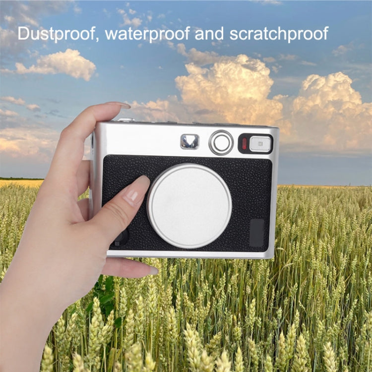 Para FUJIFILM Instax Mini EVO Tapa de lente de cámara Cubierta protectora de aleación de aluminio, Camera Lens