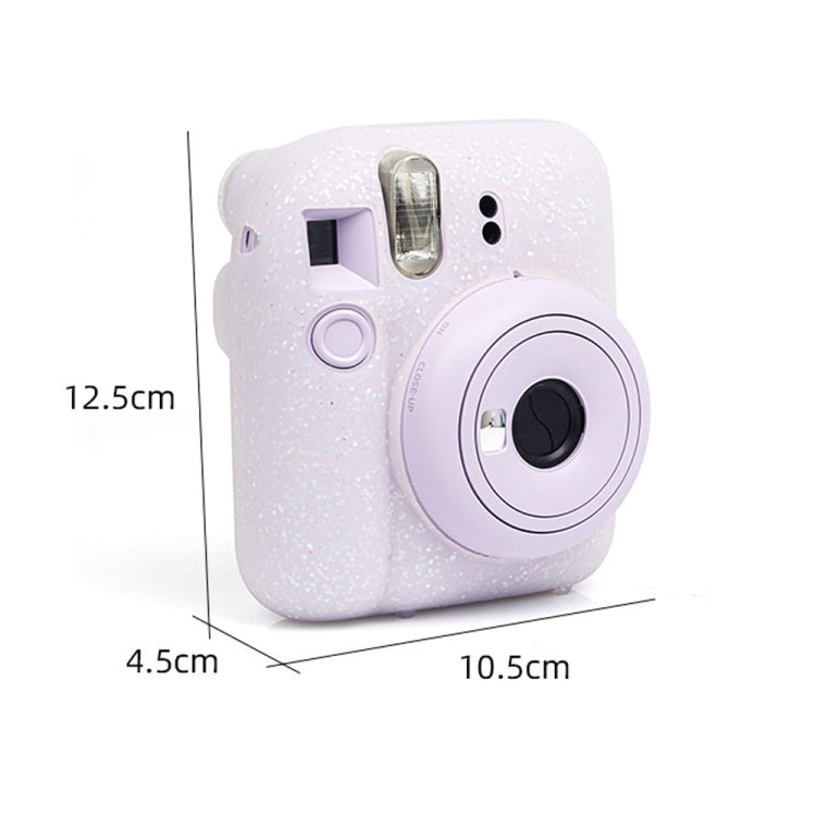 Para Fujifilm Instax Mini 12 Soft Shell Camera Bag Storage Funda de silicona, Glitter Pink