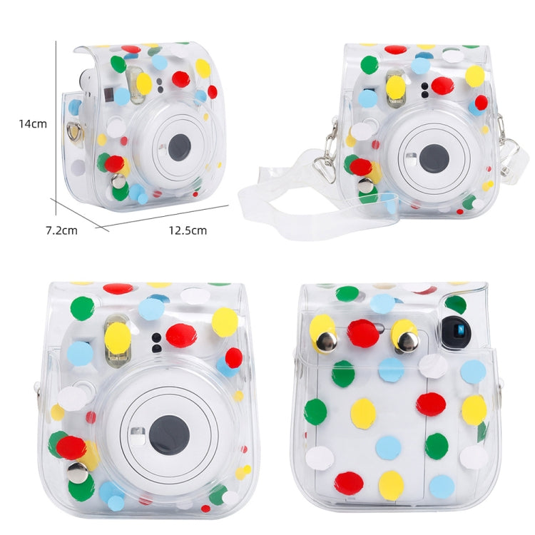 Para Fujifilm Instax Mini 12 / 11 Estuche transparente para cámara digital, Color Wave Dot
