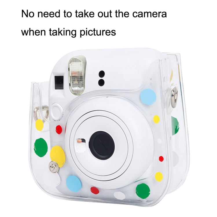 Para Fujifilm Instax Mini 12 / 11 Estuche transparente para cámara digital, Color Wave Dot