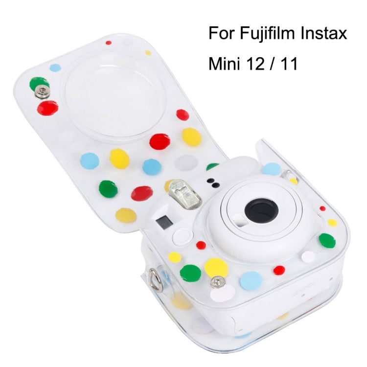 Para Fujifilm Instax Mini 12 / 11 Estuche transparente para cámara digital, Color Wave Dot