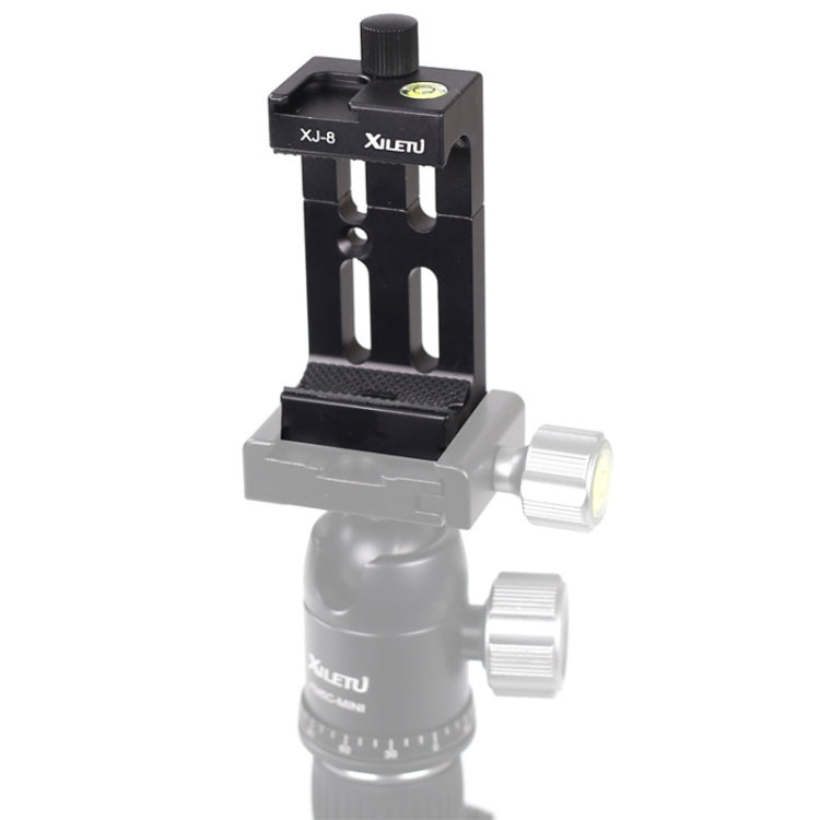 XILETU XJ-8 Clip para teléfono móvil con trípode de cabeza de cámara de aleación de aluminio