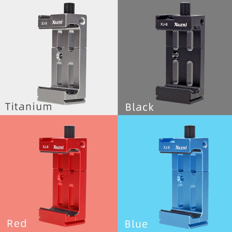 XILETU XJ-8 Clip para teléfono móvil con trípode de cabeza de cámara de aleación de aluminio