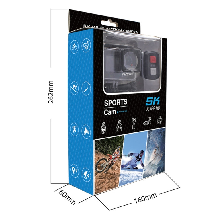 5K / 30FPS WIFI HD Anti-Shake Remote Touch Dual-Screen IP68 Cámara deportiva a prueba de agua, 5K, 5K Camera + 64G Card, 5K Camera+128G Card