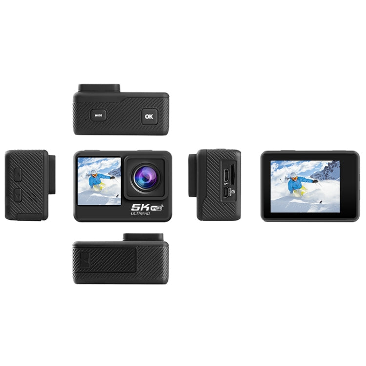 5K / 30FPS WIFI HD Anti-Shake Remote Touch Dual-Screen IP68 Cámara deportiva a prueba de agua, 5K, 5K Camera + 64G Card, 5K Camera+128G Card