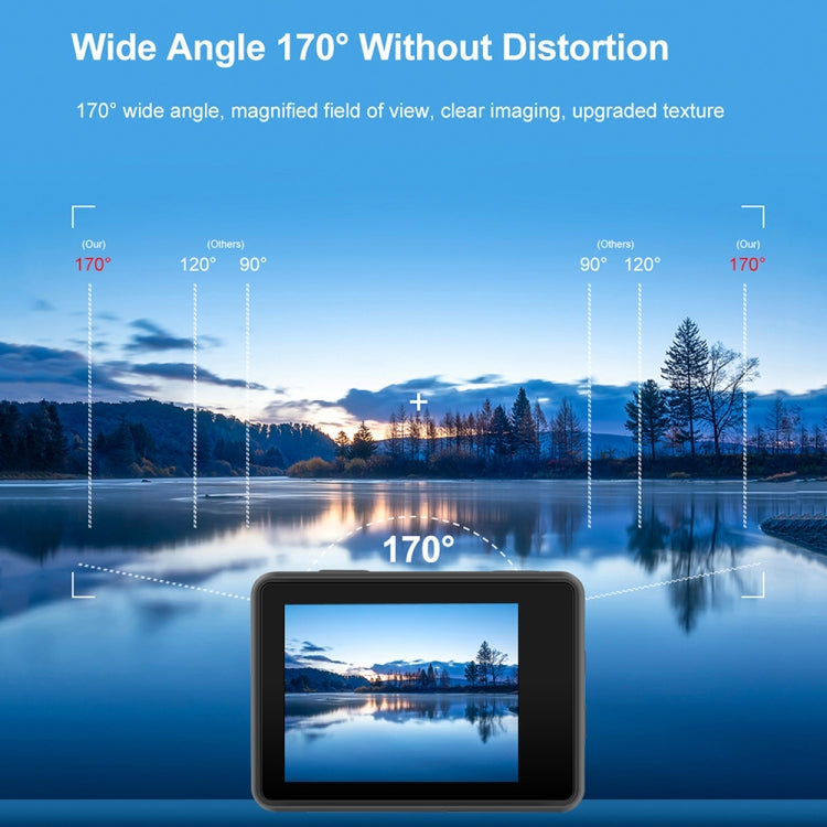 5K / 30FPS WIFI HD Anti-Shake Remote Touch Dual-Screen IP68 Cámara deportiva a prueba de agua, 5K, 5K Camera + 64G Card, 5K Camera+128G Card