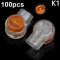 100 Uds Cable de red conector de línea telefónica terminales de cableado impermeables a prueba de humedad, K1, K2, K3