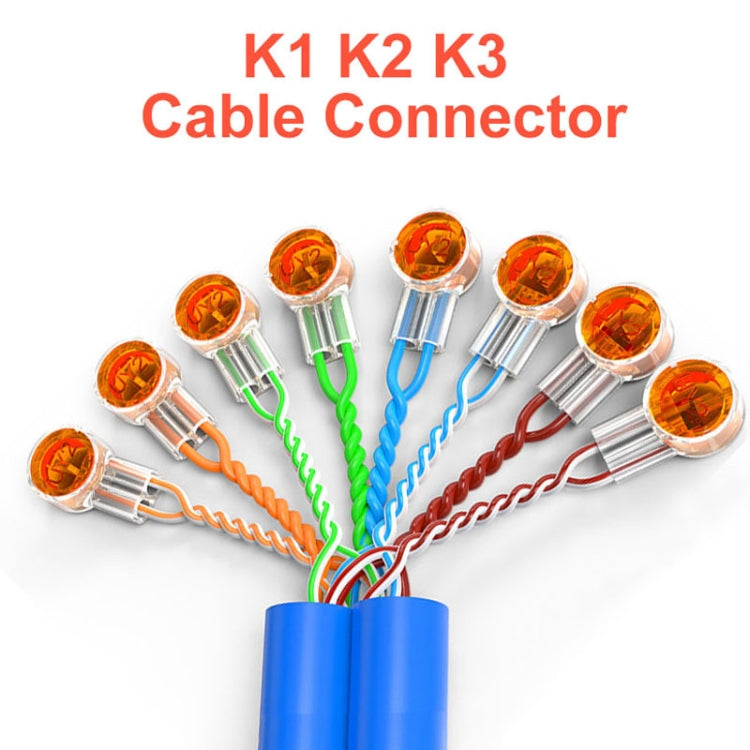 100 Uds Cable de red conector de línea telefónica terminales de cableado impermeables a prueba de humedad, K1, K2, K3