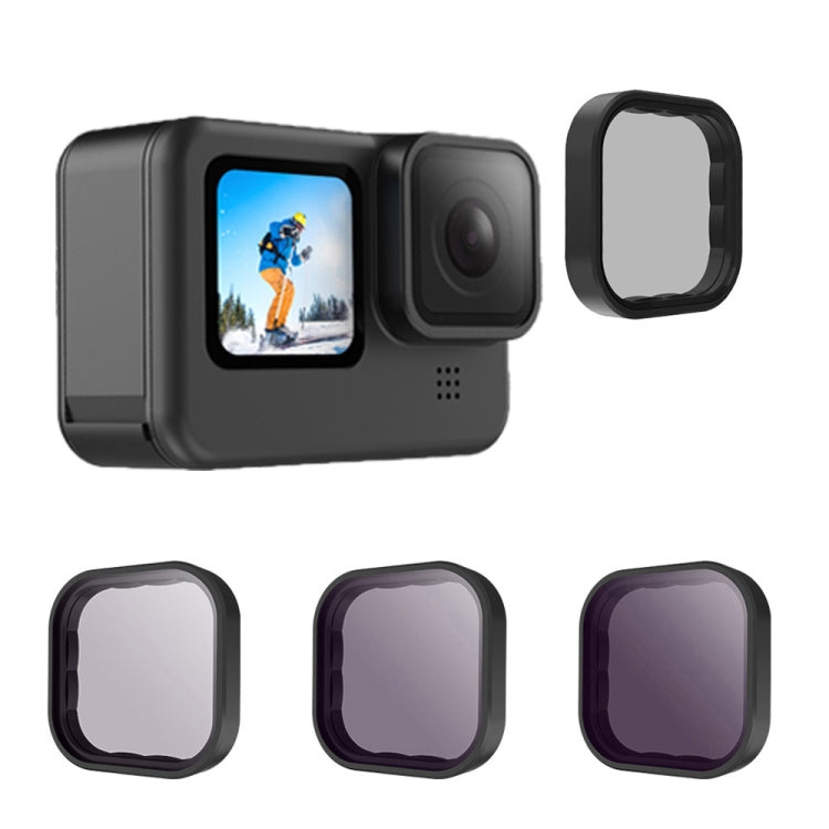 Para GoPro Hero11 Black / HERO10 Black / HERO9 Black Filtro de lente TELESIN, CPL, ND8/16/32, ND8/16/32+CPL