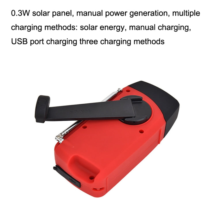 HanRongda HRD-902 Prevención de desastres y iluminación de carga solar de emergencia Radio portátil móvil, HRD-902