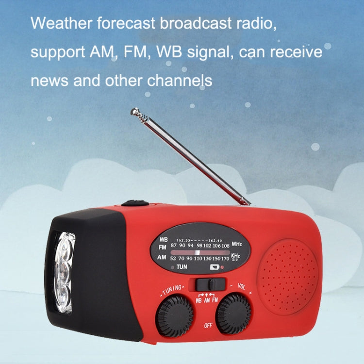 HanRongda HRD-902 Prevención de desastres y iluminación de carga solar de emergencia Radio portátil móvil, HRD-902