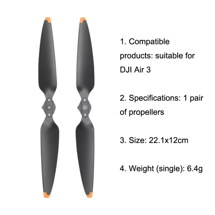 Original DJI Air 3 1 par de hélices de reducción de ruido, For DJI Air 3