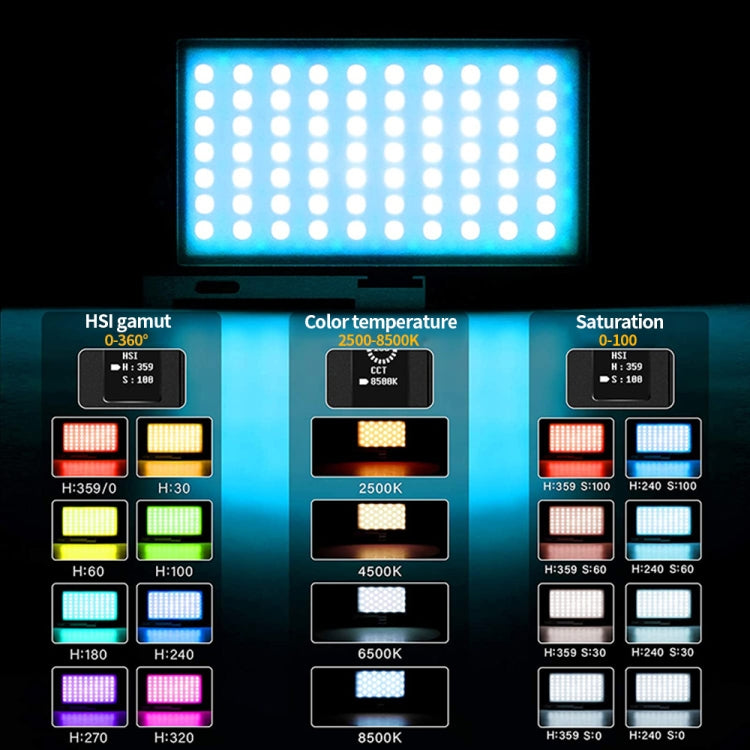 Pixel G1S Mini cámara de luz de relleno de color RGB para exteriores Luces de escritorio pequeñas
