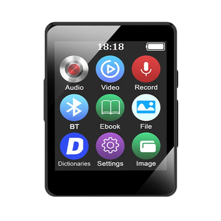 Reproductor de música MP3 Bluetooth 5.0 Grabador de libros electrónicos MP4 Walkman, Without Memory Card, 8GB, 16GB, 32GB, 64GB, 128GB