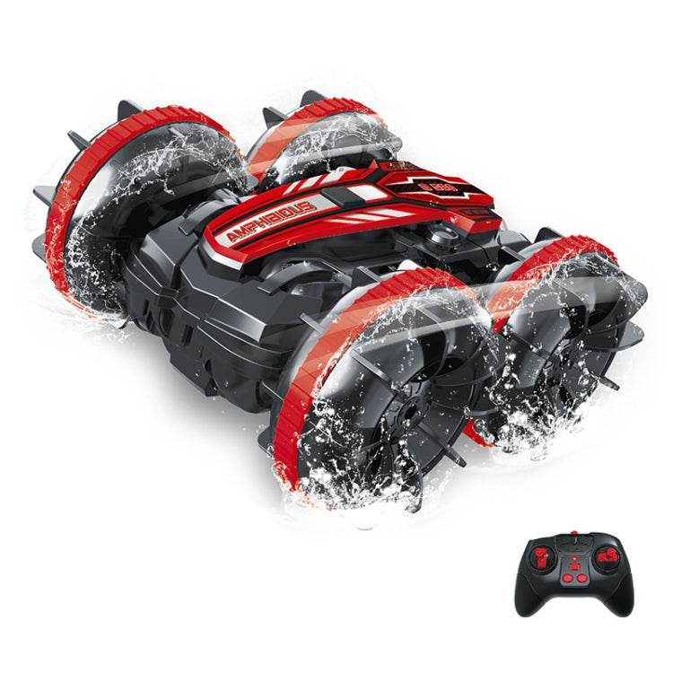 2.4G Truco anfibio Control remoto Coche de doble cara Conducción rodante Niños Juguetes eléctricos, Red, Green
