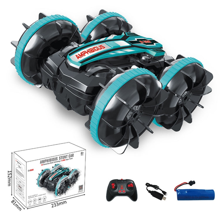 2.4G Truco anfibio Control remoto Coche de doble cara Conducción rodante Niños Juguetes eléctricos, Red, Green