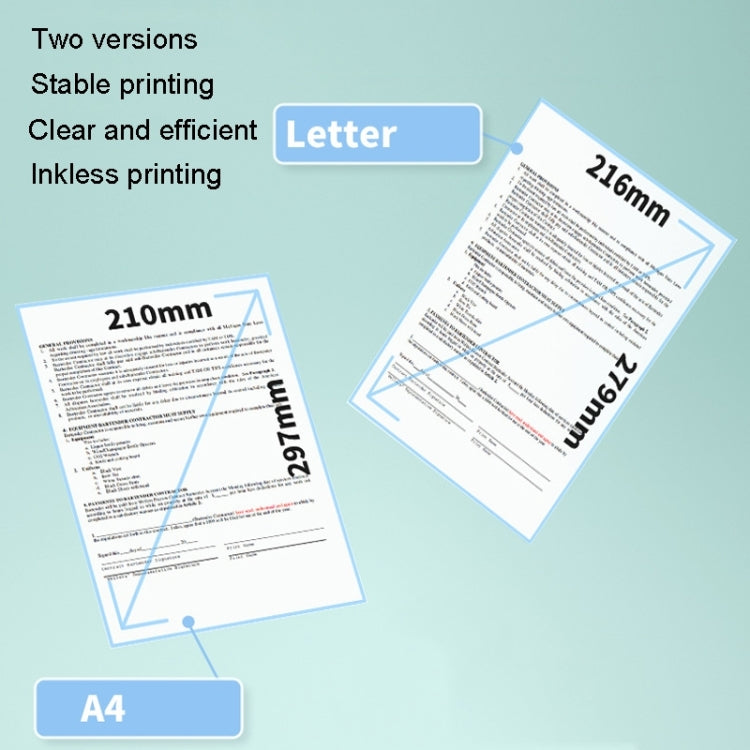 Para Phomemo M08F 200 hojas de papel de impresión térmica Compatible con MR.IN Brother Pocket Jet / MT800, A4 Thermal  Paper, Folding A4 Thermal Paper, Letter Thermal Paper, Folding Letter Thermal Paper