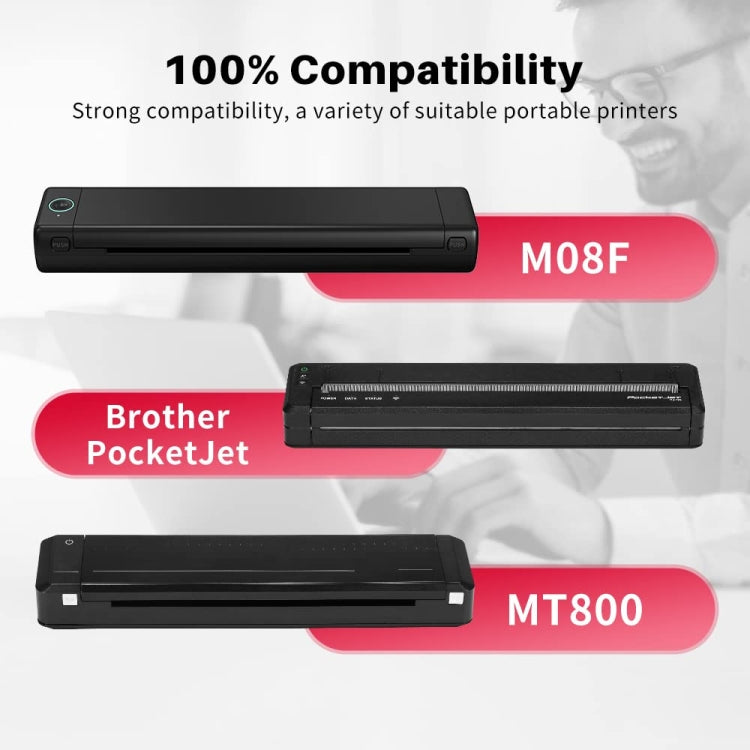 Para Phomemo M08F 200 hojas de papel de impresión térmica Compatible con MR.IN Brother Pocket Jet / MT800, A4 Thermal  Paper, Folding A4 Thermal Paper, Letter Thermal Paper, Folding Letter Thermal Paper