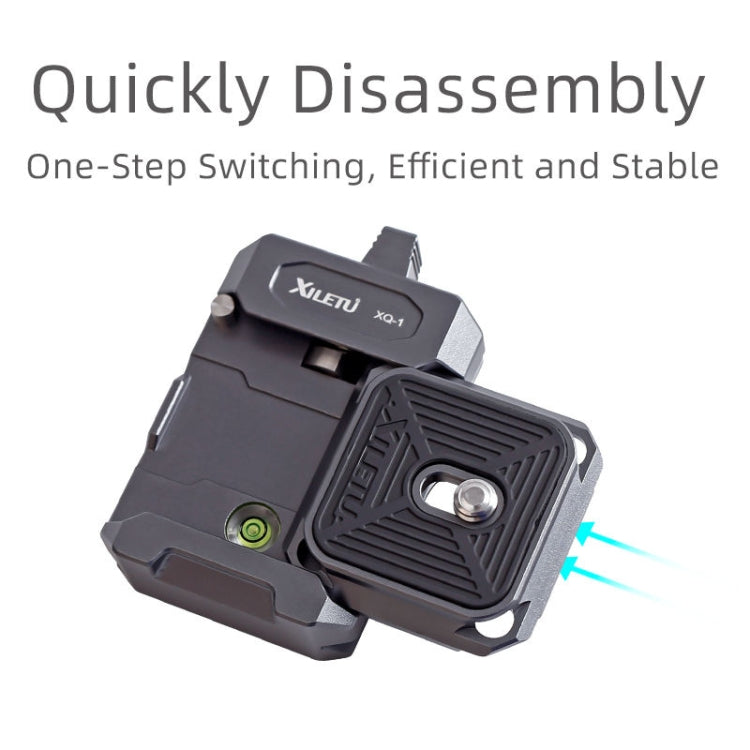 XILETU PQ-38 Base de placa de liberación rápida Adaptador de montaje deslizante para trípode, PQ-38 Quick Release Plate