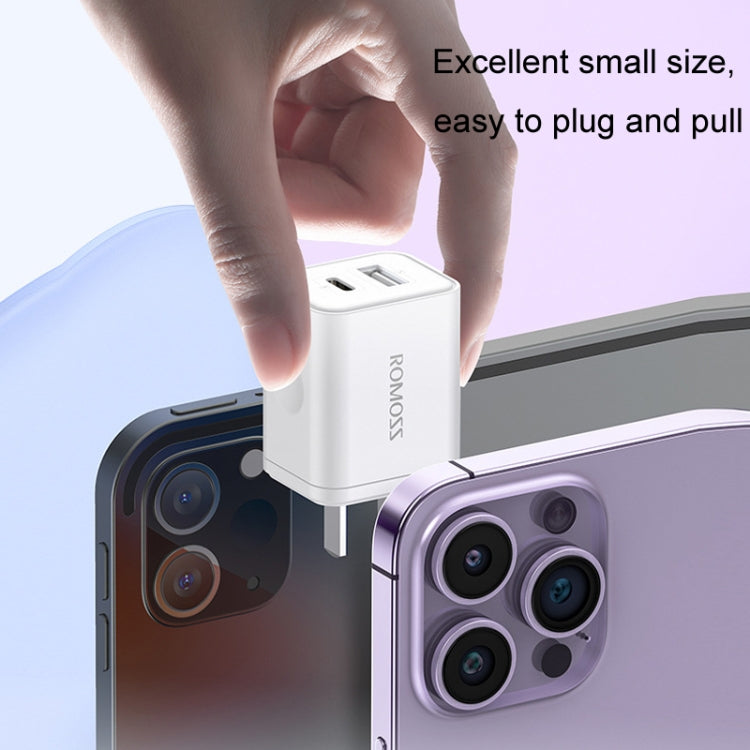 Cargador rápido ROMOSS PD20W para Apple/Huawei y Xiaomi, enchufe CN, Single-port, Double-port, For Apple PD Charging Cable