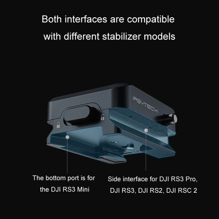 Para DJI RS3 Mini/RS3 PGYTECH Base de cardán de placa de liberación rápida