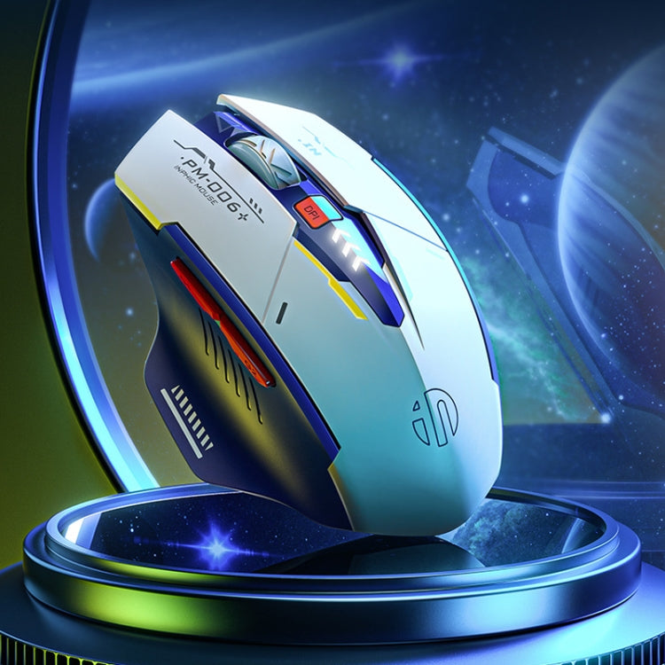 Ratón inalámbrico Inphic M6P Mecha para carga de juegos de oficina, F9 Mecha