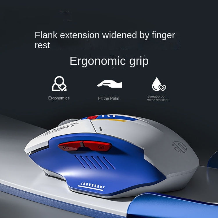 Ratón inalámbrico Inphic M6P Mecha para carga de juegos de oficina, F9 Mecha