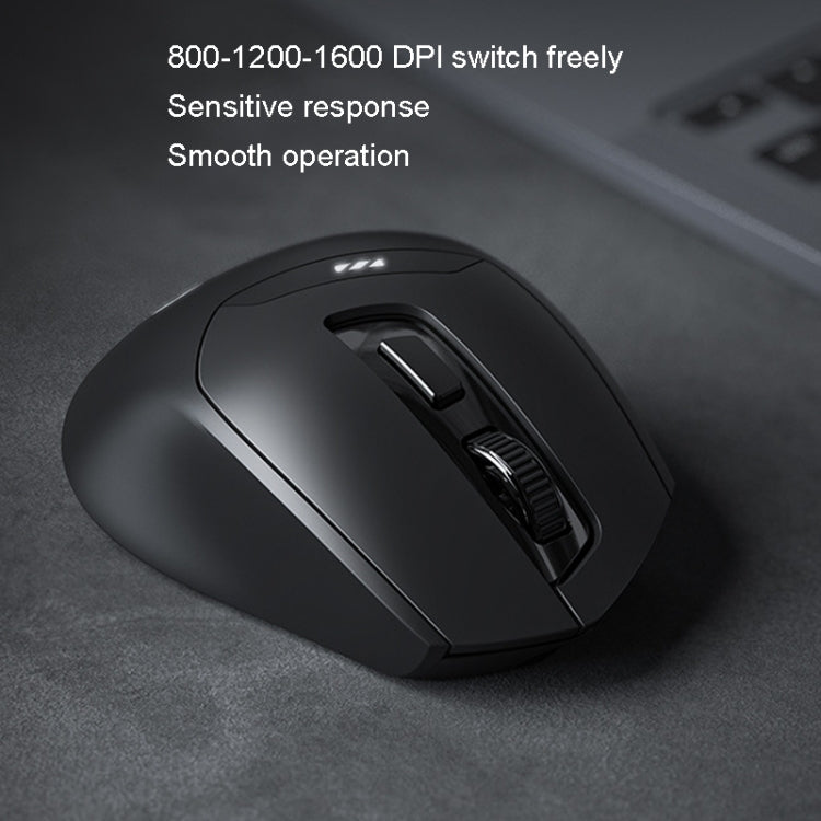 Ratón inalámbrico Inphic DR01 Bluetooth de 3 modos que carga el juego de oficina silencioso ordenador portátil uso doméstico, DR01 (Black)