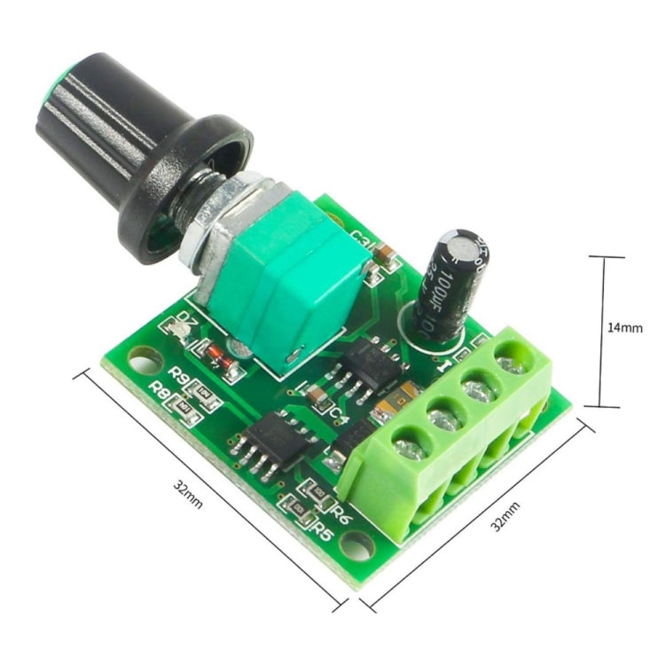 2 uds 1,8 V/3 V/5 V/6 V/12 V 2A PWM DC interruptor del regulador del Motor, 1803BK 1.8V/3V/5V/6V/12V 2A