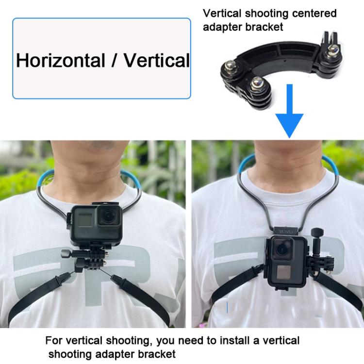 Soporte para cuello de cámara TUYU, soporte para correa de pecho para teléfono móvil para grabación de vídeo/POV, Standard (Black), Standard (Blue), With Phone Clip (Black), With Phone Clip (Blue), Vertical Shooting (Black), Vertical Shooting (Blue)   ...