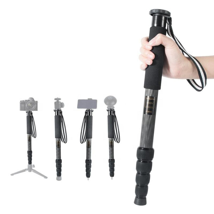 Soporte para selfies de fotografía con palo de montañismo monopié para cámara DSLR de fibra de carbono, P285C