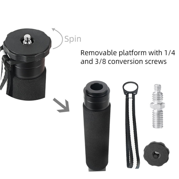 Soporte para selfies de fotografía con palo de montañismo monopié para cámara DSLR de fibra de carbono, P285C