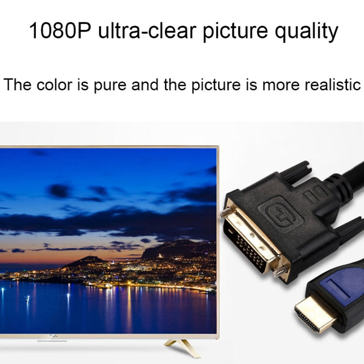 Cable HD bidireccional HDMI de 3m a DVI 24+1P 1080P para conectar la computadora al monitor, HDMI To DVI